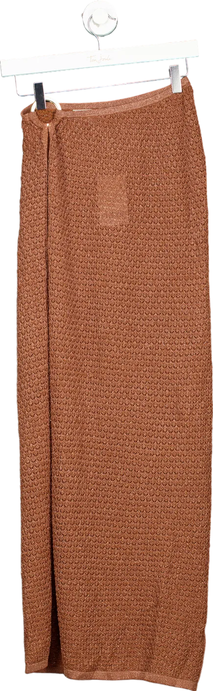 Monday Brown Textured Knit Skirt US S