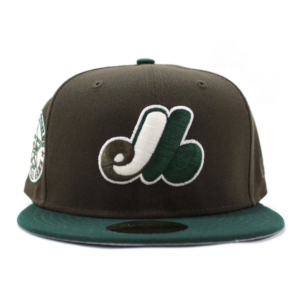 Montreal Expos 1982 All Star Game New Era Fitted 59Fifty Hat (Brown Green with Gray Under Brim)