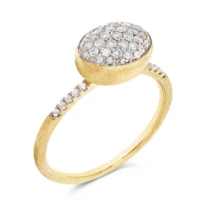 Nanis 18k Yellow Gold "Elite" Romantic Engagement Ring with Diamonds, Dias=.22tw