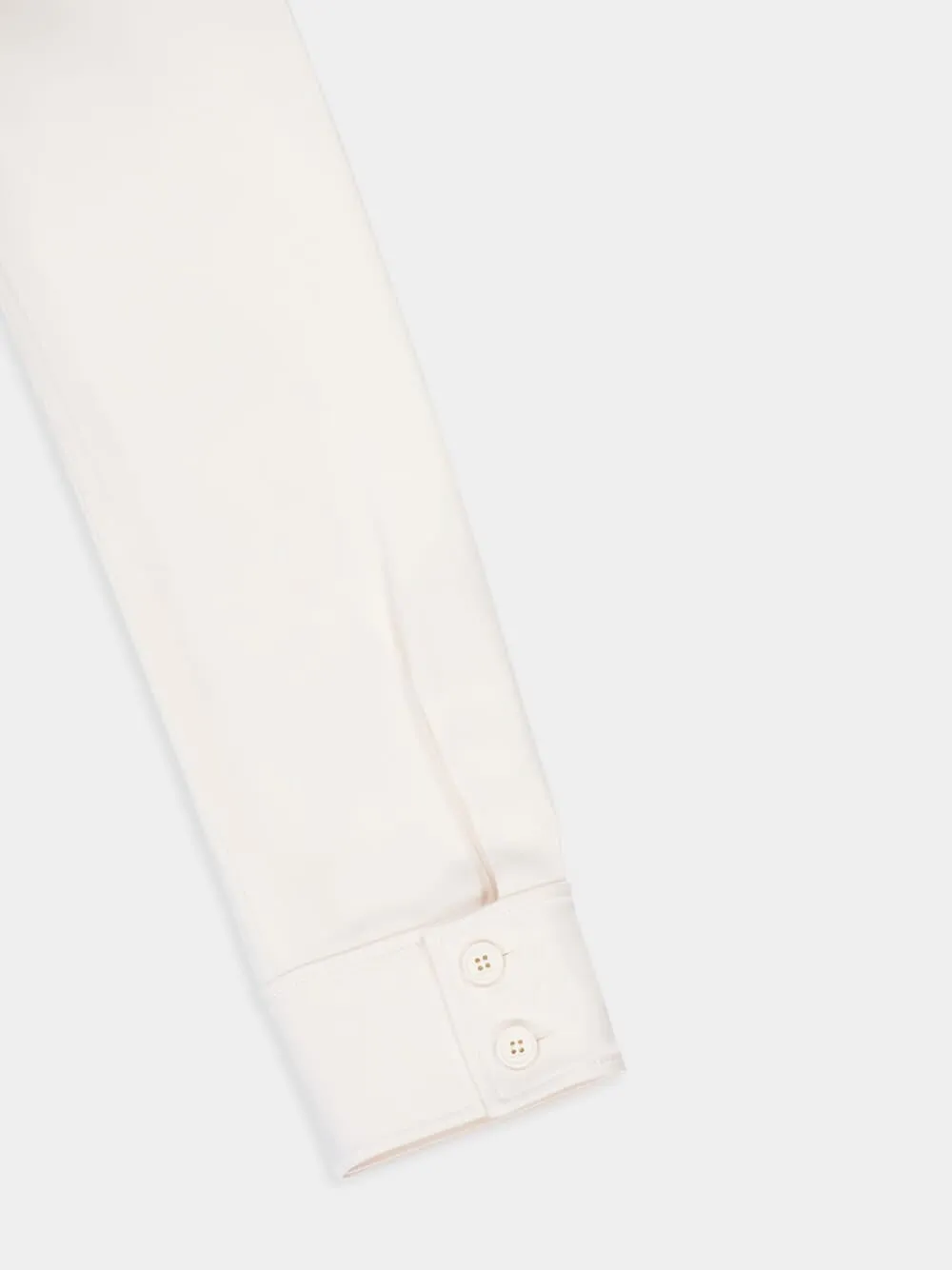 Natural Beige 2-Pocket Satin Shirt