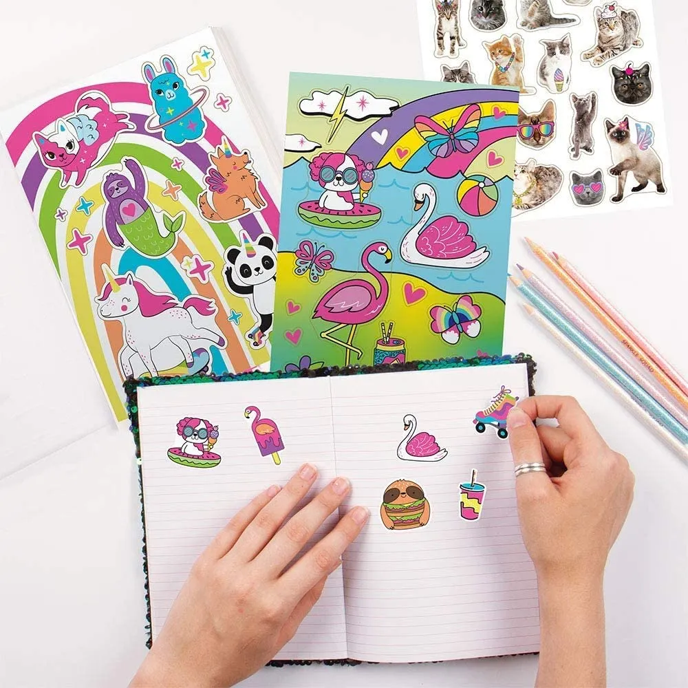 New Fashion Angels 1000  Totally Rainbow Colorful Stickers for Kids - Fun Craft Stickers for Scrapbooks, Planners, Gifts and Rewards, 40-Page Sticker Book for Kids Ages 6  and Up, Multi
