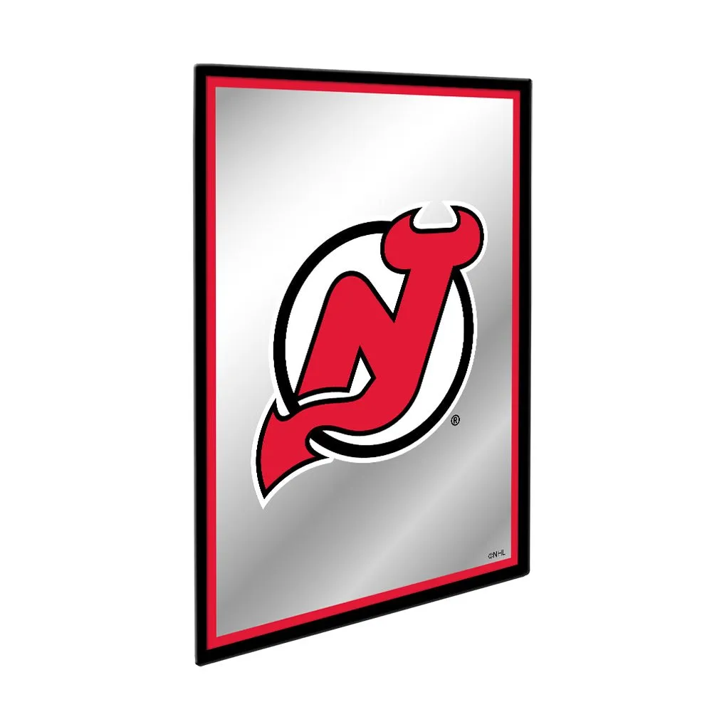 New Jersey Devils: Logo - Framed Mirrored Wall Sign
