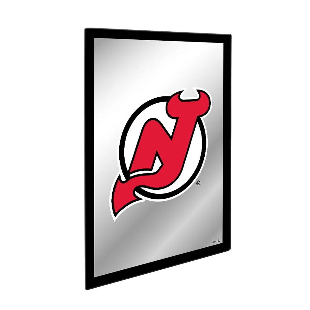 New Jersey Devils: Logo - Framed Mirrored Wall Sign