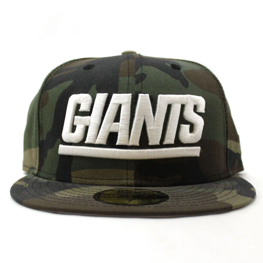New York Giants 59Fifty New Era Fitted Hat (Camo Gray Under Brim)