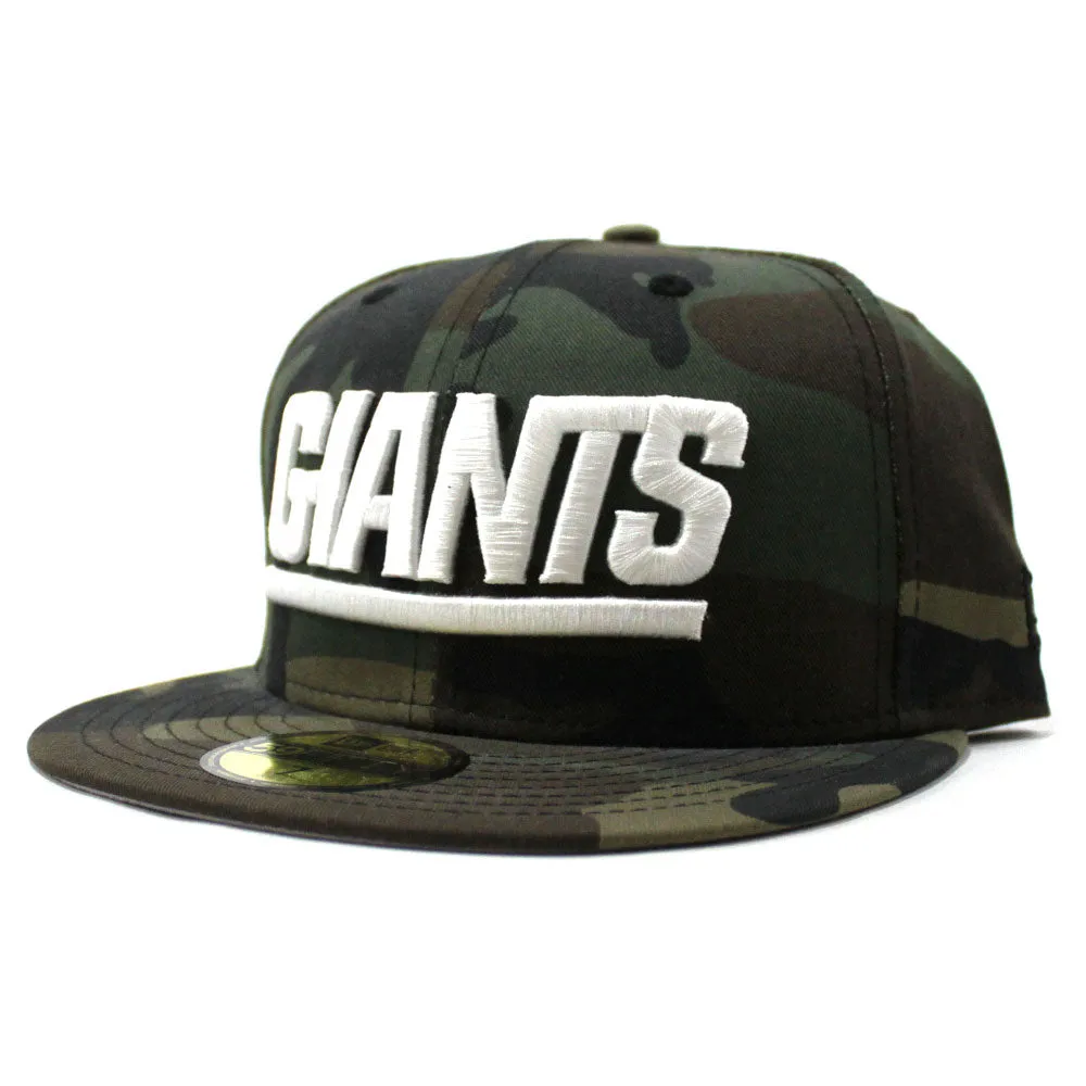 New York Giants 59Fifty New Era Fitted Hat (Camo Gray Under Brim)