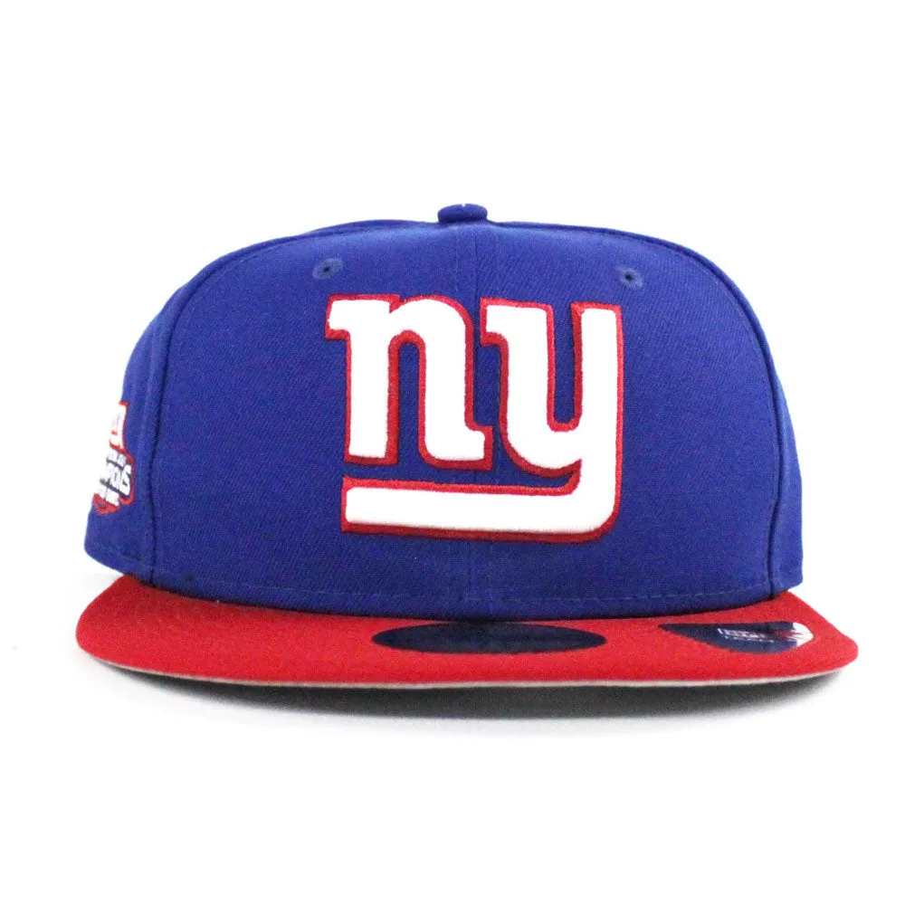 New York Giants Super Bowl XLVI 2012 Champions New Era 59Fifty Fitted Hat (Blue Red Gray Under Brim)