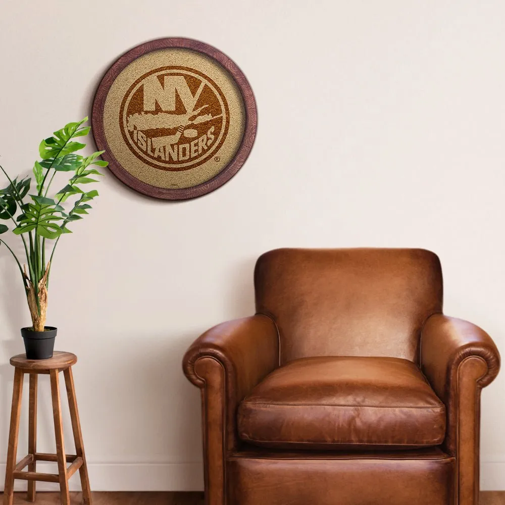 New York Islanders: Barrel Top Cork Note Board