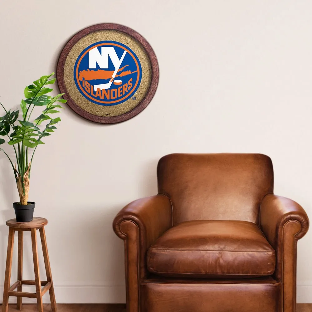 New York Islanders: Barrel Top Cork Note Board