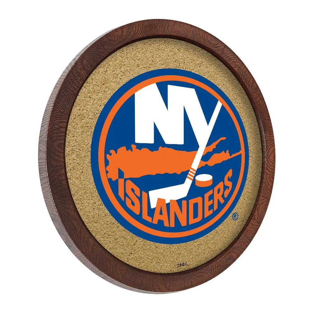 New York Islanders: Barrel Top Cork Note Board