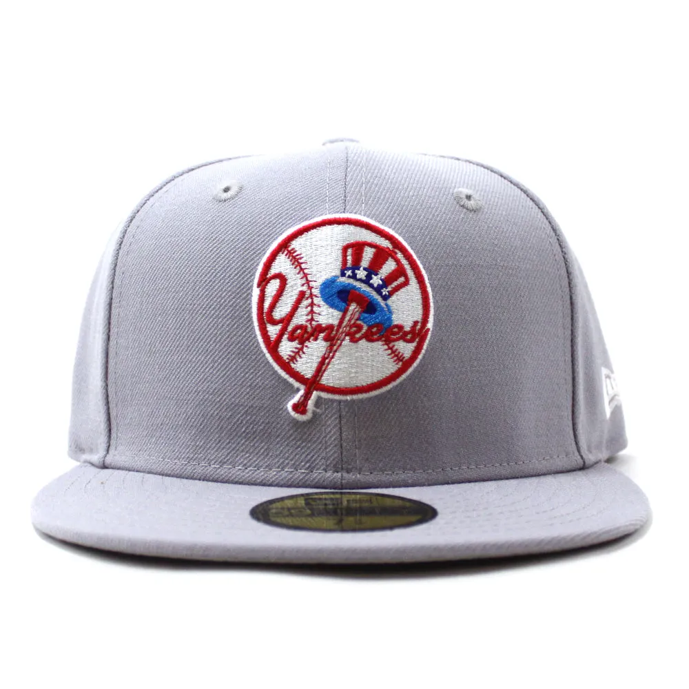 New York Yankee 1946 New Era 59Fifty Fitted Hat (Grey Gray Under Brim)