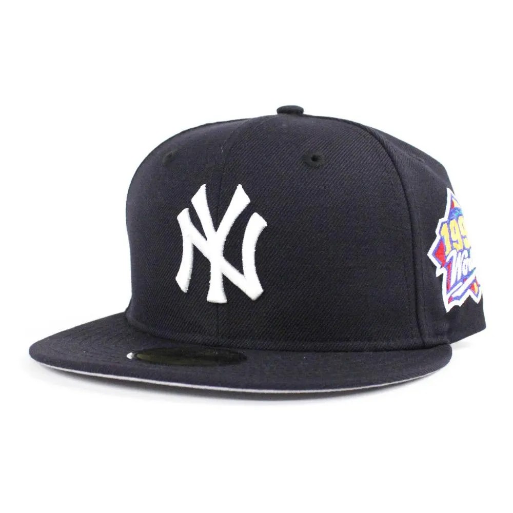 New York Yankees 1999 World Series New Era Fitted 59Fifty Hat V2 (Navy Gray Under Brim)