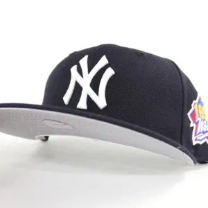 New York Yankees 1999 World Series New Era Fitted 59Fifty Hat V2 (Navy Gray Under Brim)