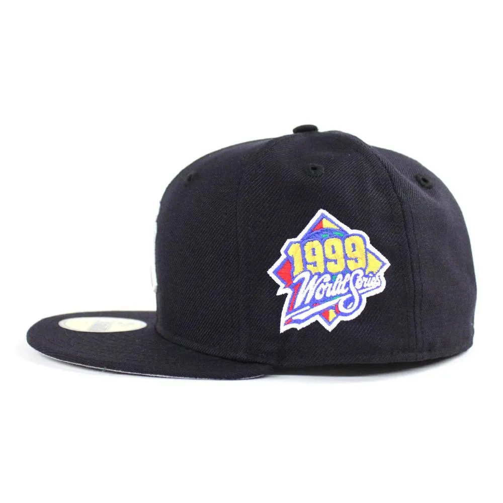 New York Yankees 1999 World Series New Era Fitted 59Fifty Hat V2 (Navy Gray Under Brim)