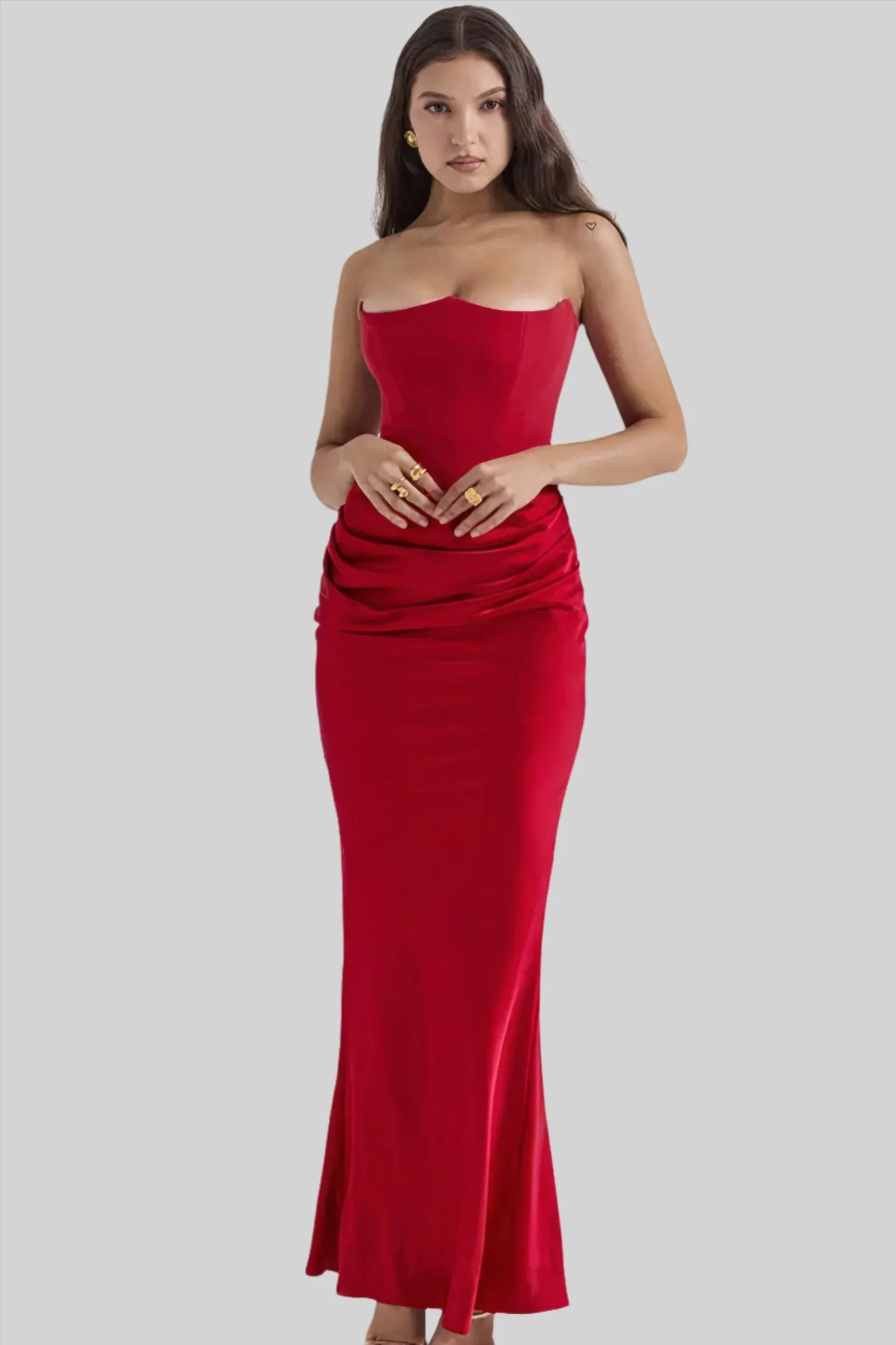 Nia | Strapless Elegant Maxi Dress