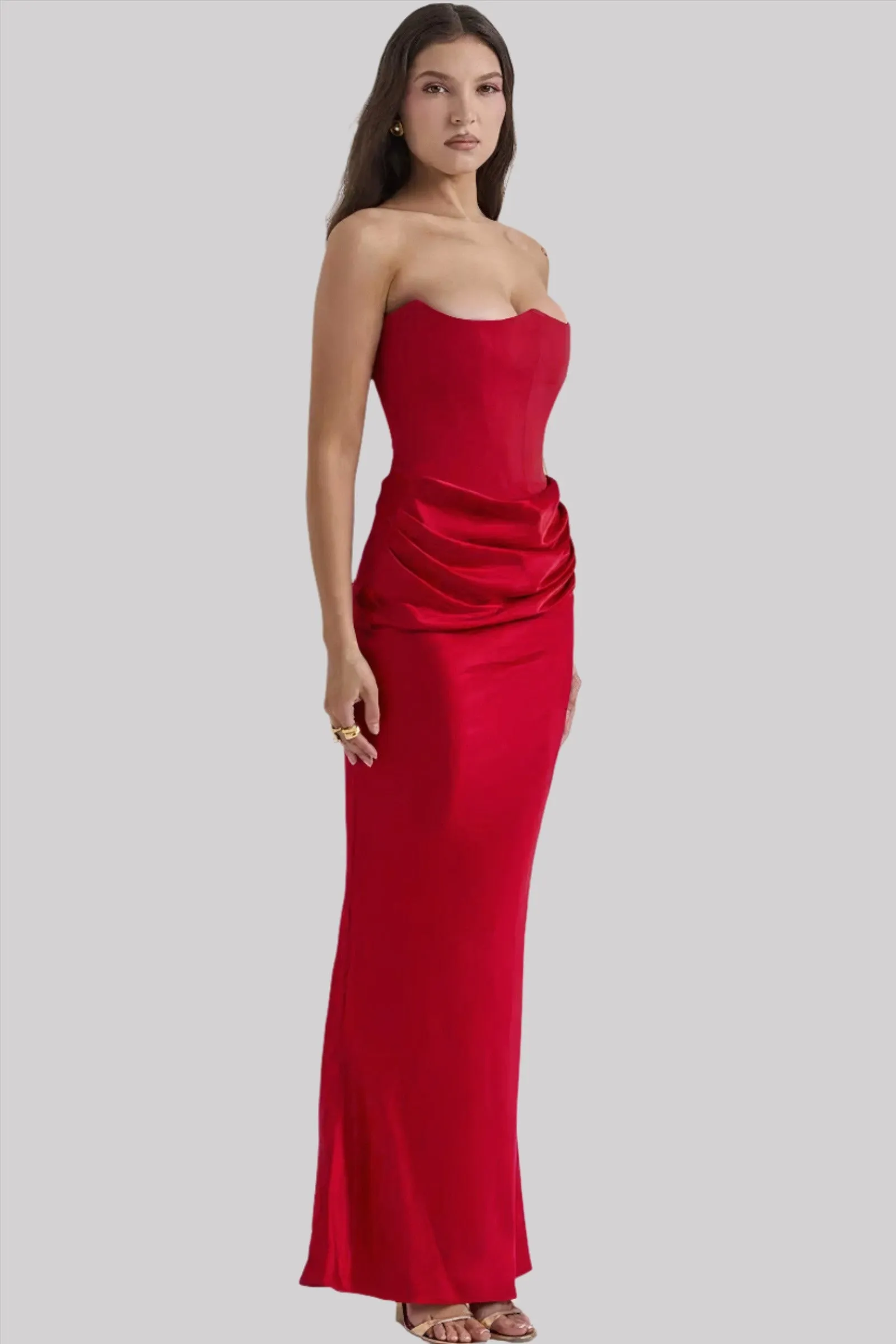 Nia | Strapless Elegant Maxi Dress