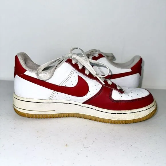 Nike Air Force 1 low LeBron 2009 Sz 5.5 youth Rare Retro Red &amp; White
