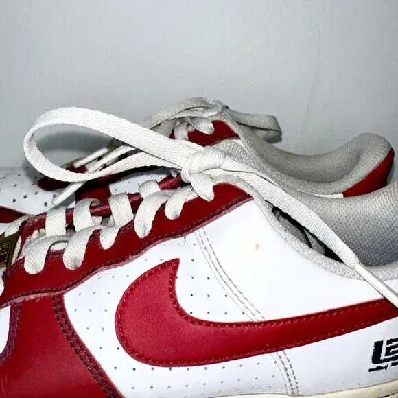 Nike Air Force 1 low LeBron 2009 Sz 5.5 youth Rare Retro Red &amp; White