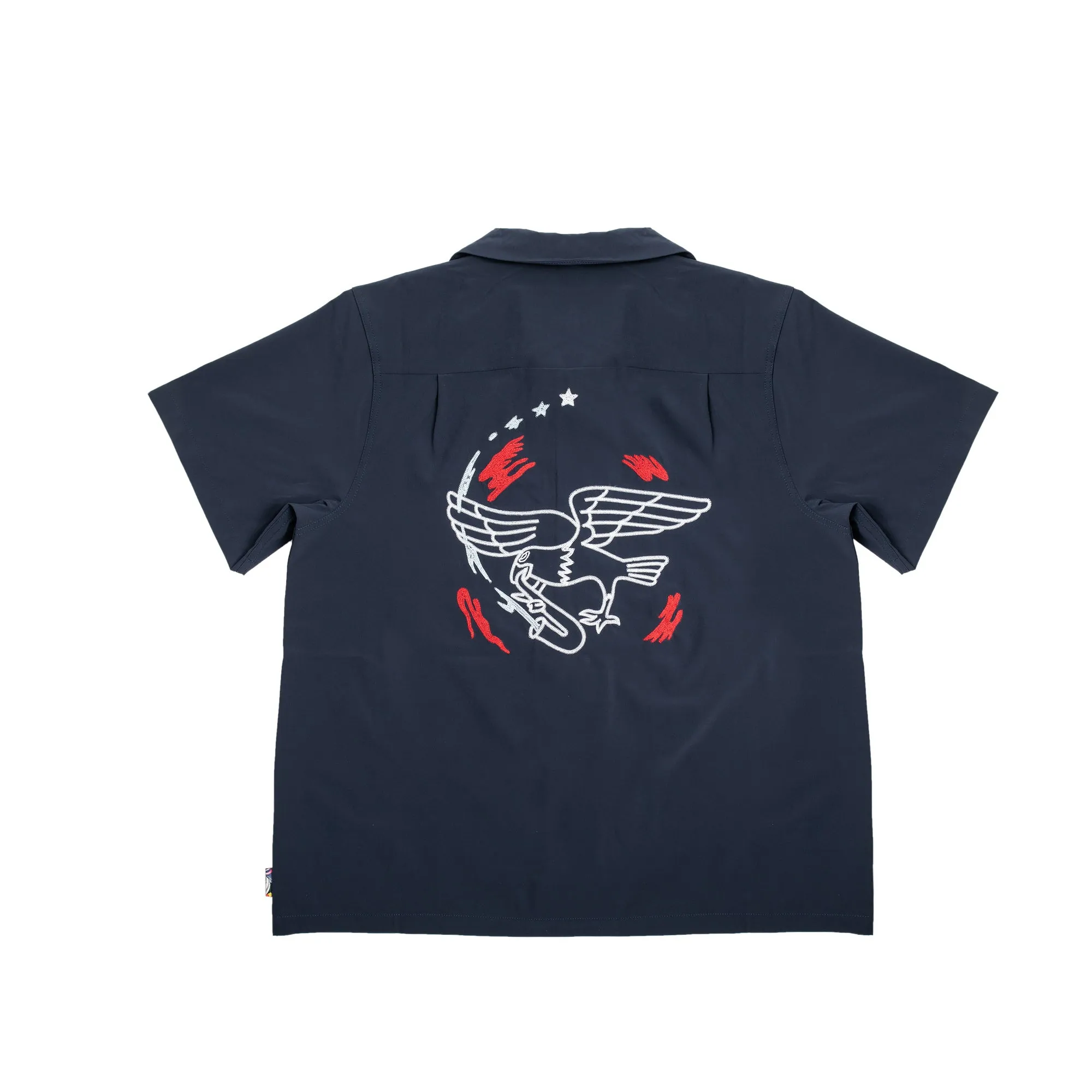 Nike SB Mens Short Sleeve Button Up Skate Bowler Top
