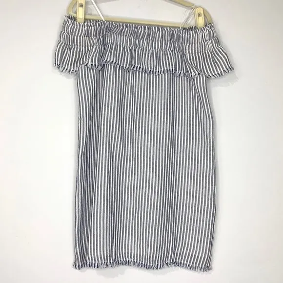 NWT GREYLIN x Revolve Off-the-shoulder Striped Casual Shift Maxi Dress Sz S