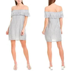 NWT GREYLIN x Revolve Off-the-shoulder Striped Casual Shift Maxi Dress Sz S
