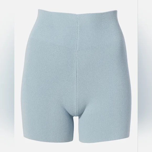 NWT Le Ore Sea Blue Rib Knit Rimini 3&quot; Shorts XS