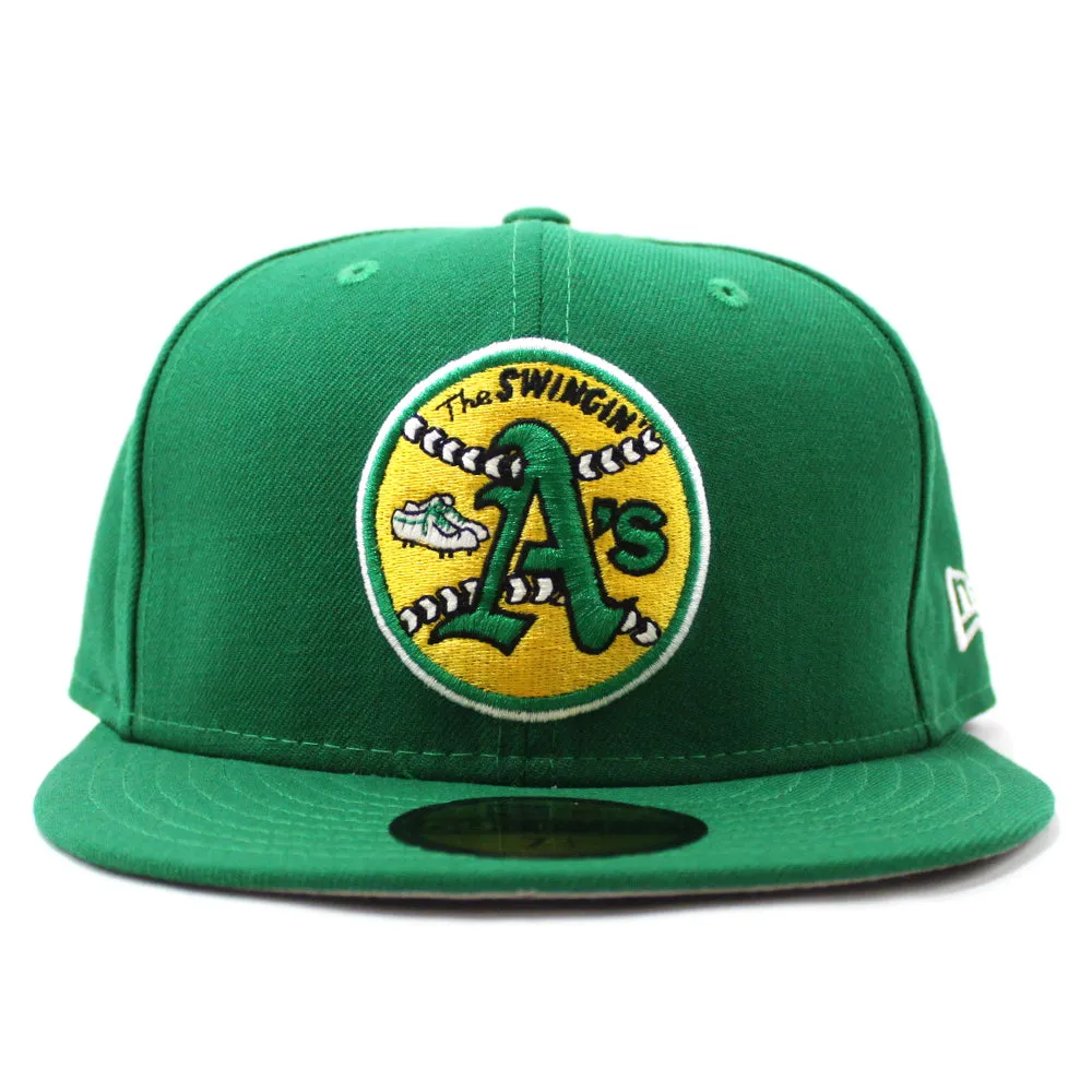 Oakland Athletics 1971 New Era 59Fifty Fitted Hat (Kelly Green Gray Under Brim)