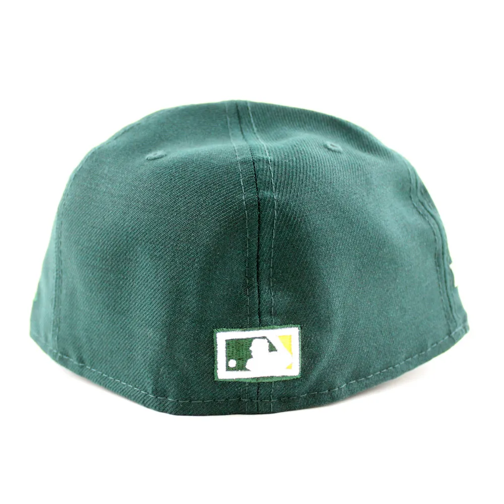 Oakland Athletics 1989 World Series Battle of The Bay New Era 59Fifty Fitted Hat (Green Yellow Visor Green Under Brim)