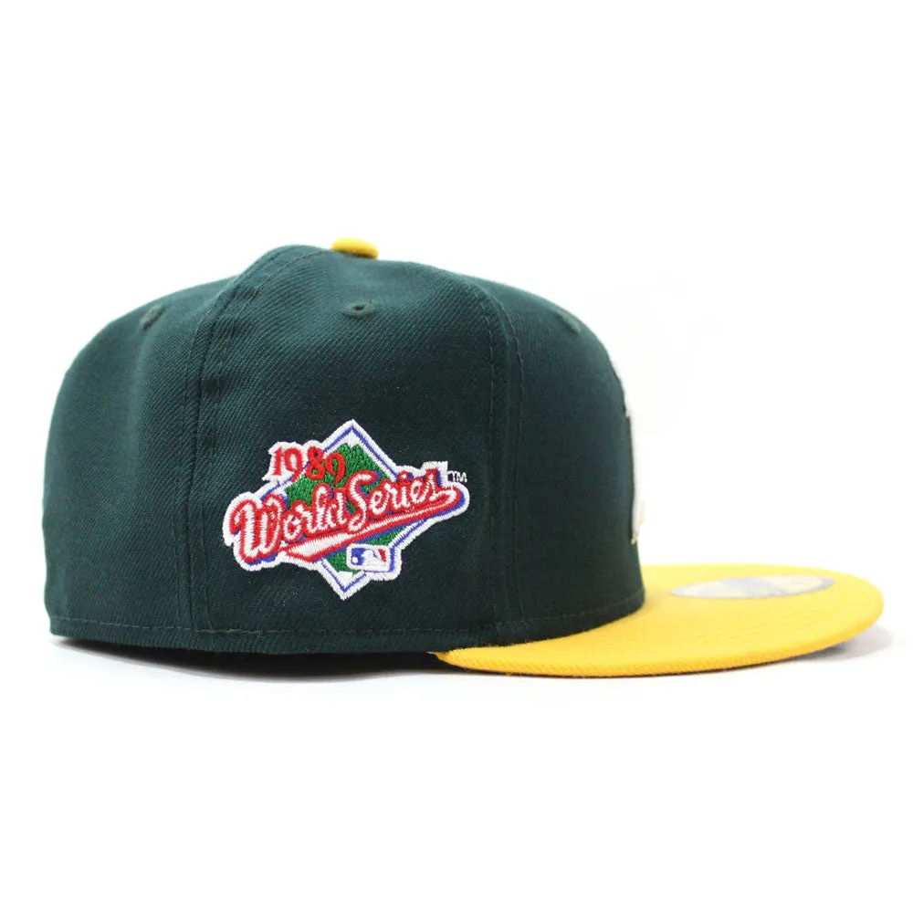 Oakland Athletics 1989 World Series New Era 59Fifty Fitted Hat V2 (GRAY UNDER BRIM)