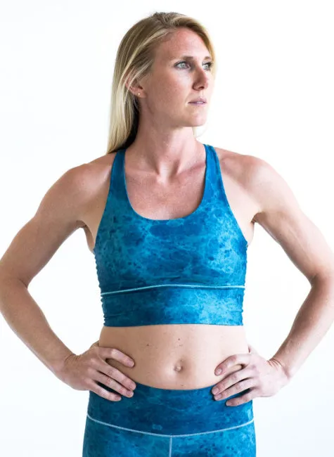 Ocean Marble Longline Sports Bra *FINAL SALE*
