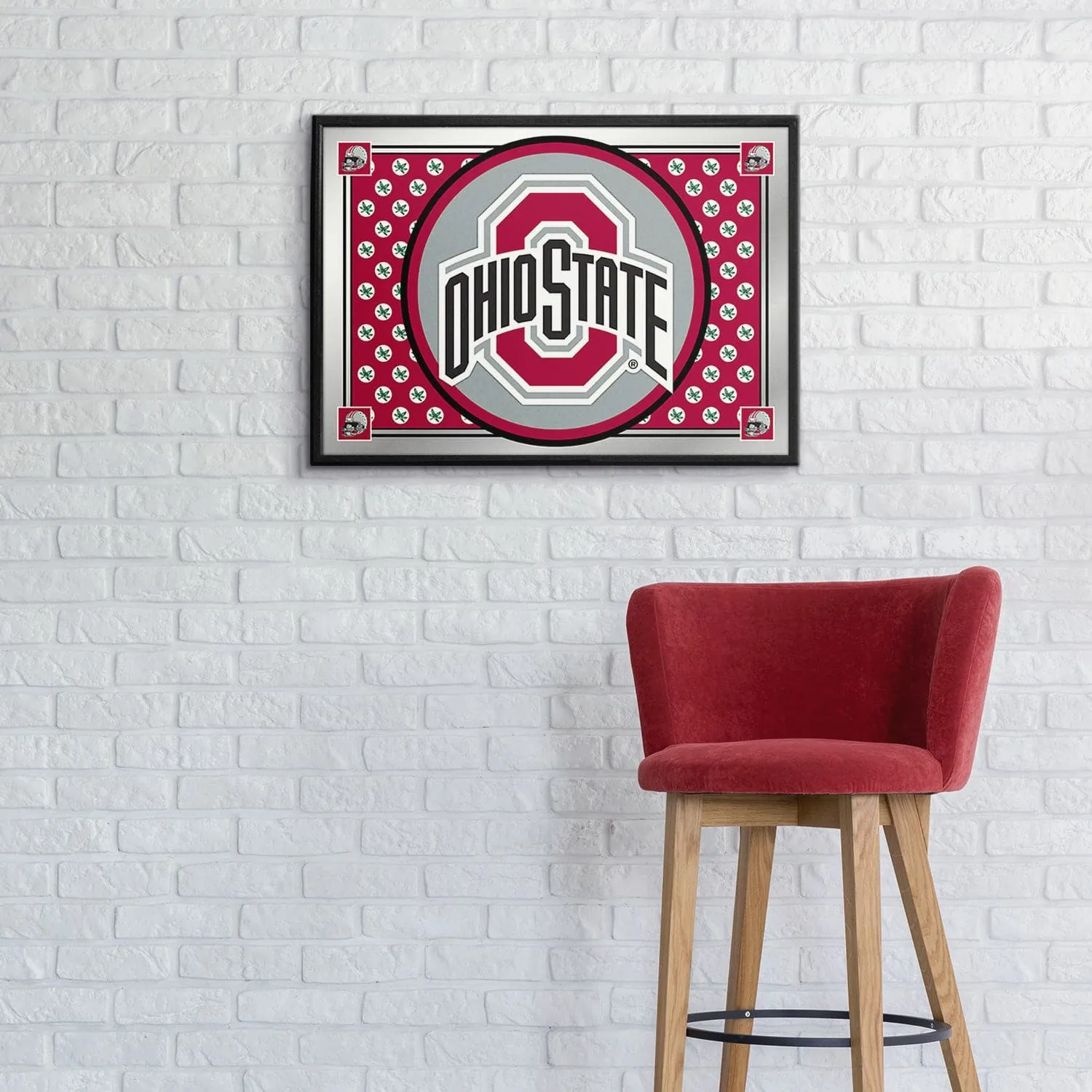 Ohio State Buckeyes: Team Spirit - Framed Mirrored Wall Sign
