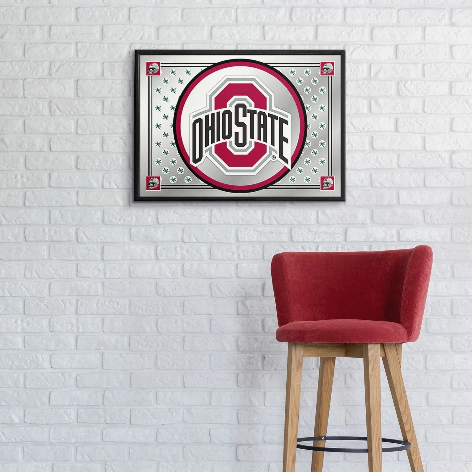 Ohio State Buckeyes: Team Spirit - Framed Mirrored Wall Sign