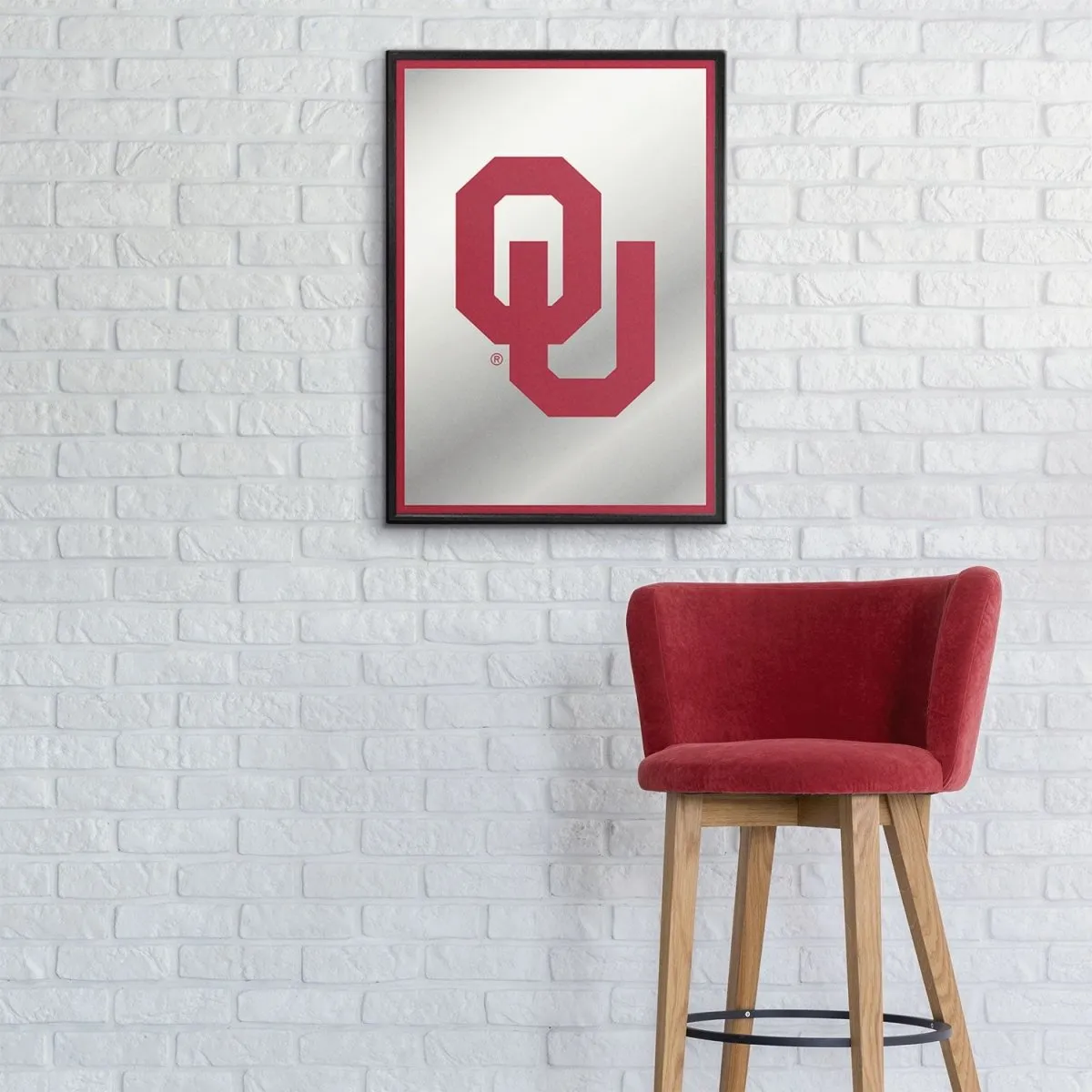 Oklahoma Sooners: Framed Mirrored Wall Sign
