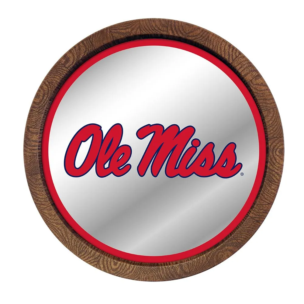 Ole Miss Rebels: Mirrored Barrel Top Mirrored Wall Sign
