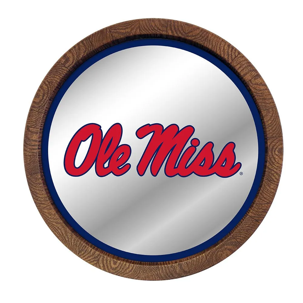 Ole Miss Rebels: Mirrored Barrel Top Mirrored Wall Sign