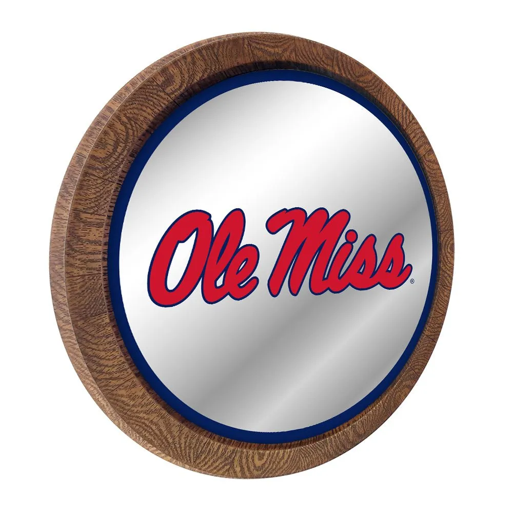 Ole Miss Rebels: Mirrored Barrel Top Mirrored Wall Sign