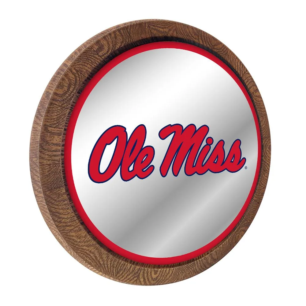 Ole Miss Rebels: Mirrored Barrel Top Mirrored Wall Sign
