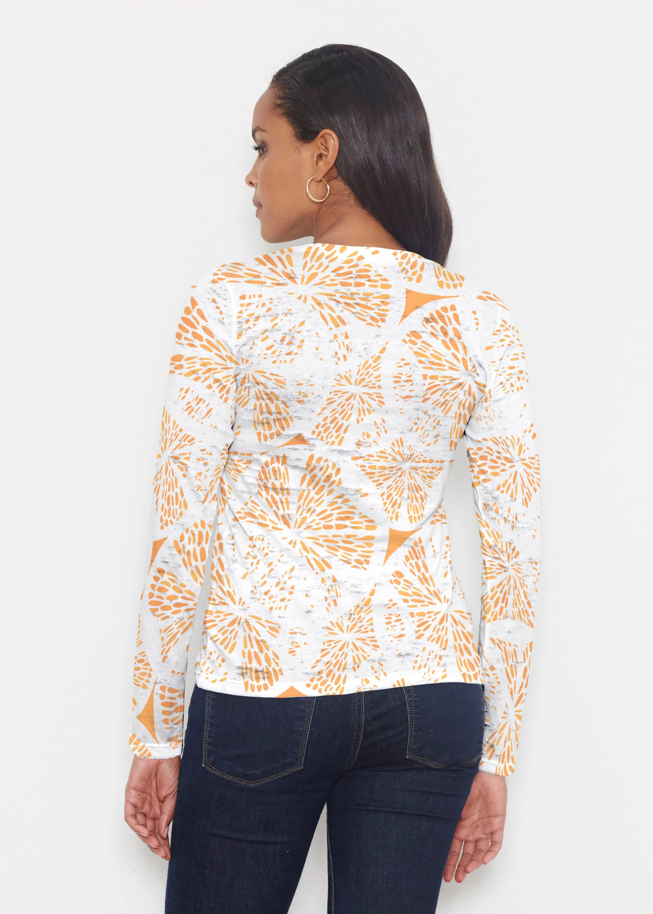 Orange Citrus (7862) ~ Signature Long Sleeve Crew Shirt