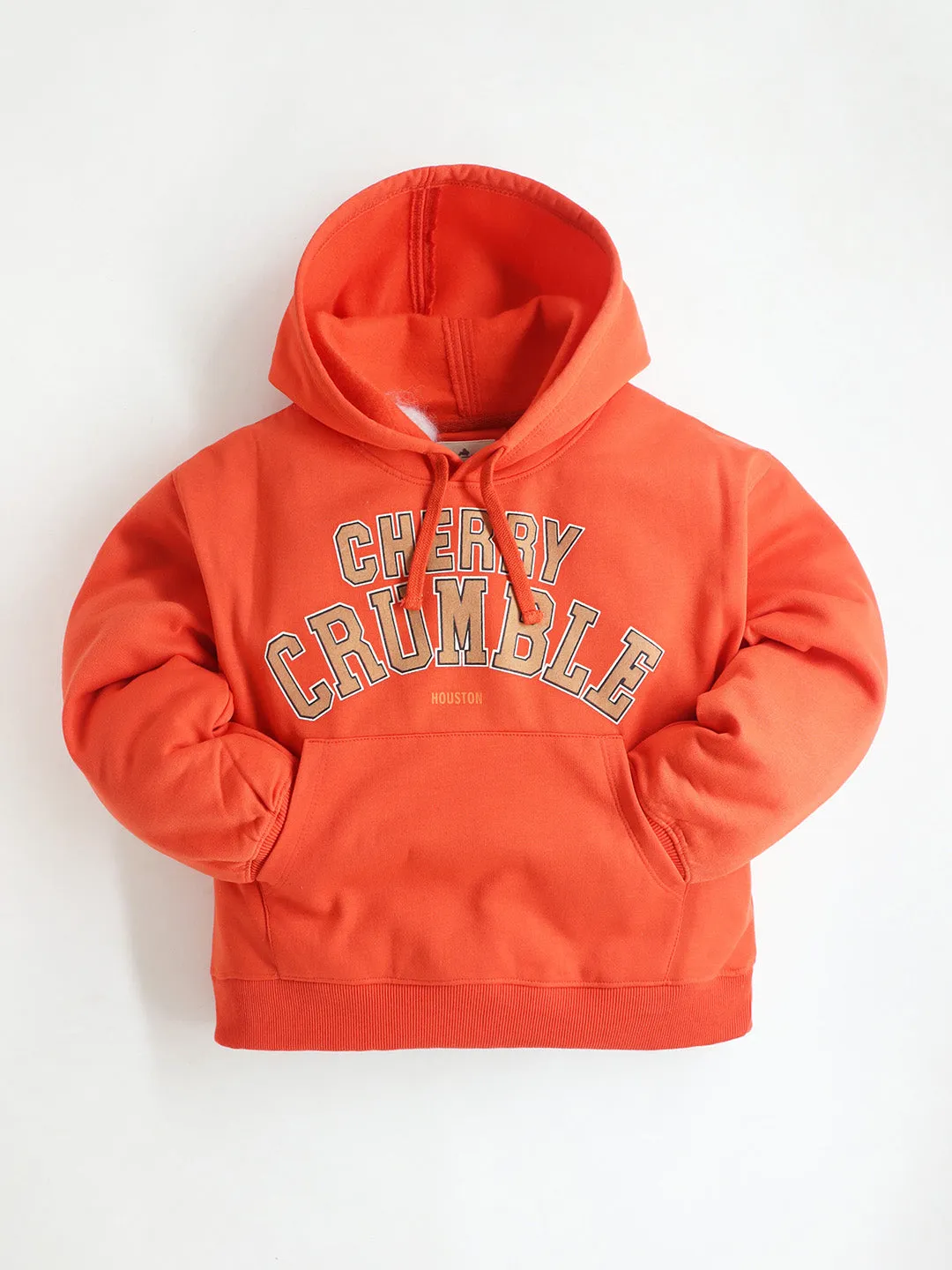 Orange Unisex Knitted Easy Fit Hooded Pullover