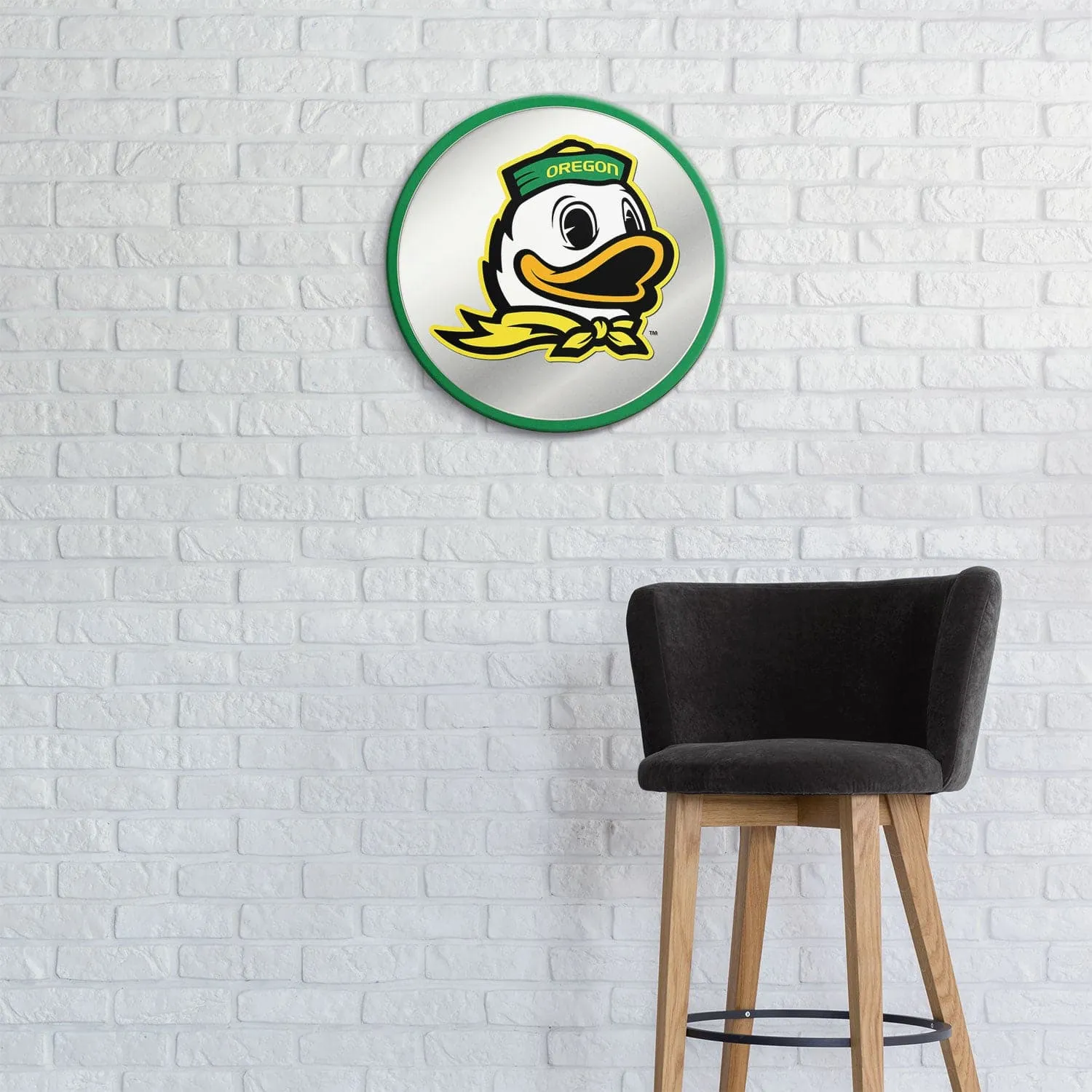 Oregon Ducks: Mascot - Modern Disc Mirrored Wall Sign