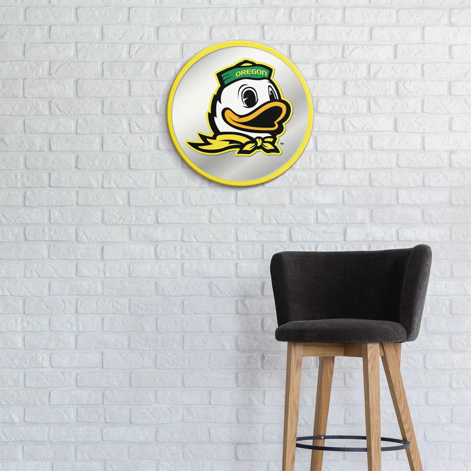 Oregon Ducks: Mascot - Modern Disc Mirrored Wall Sign