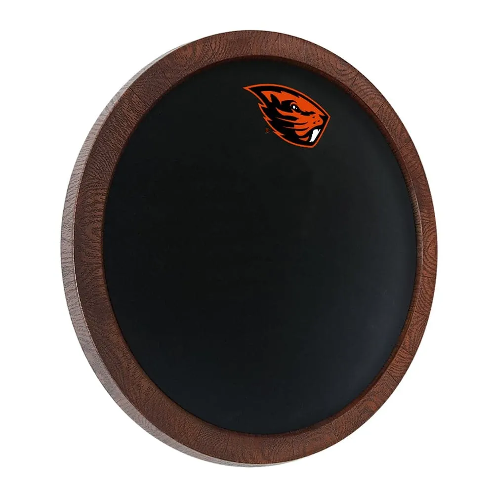 Oregon State Beavers: Chalkboard "Faux" Barrel Top Sign