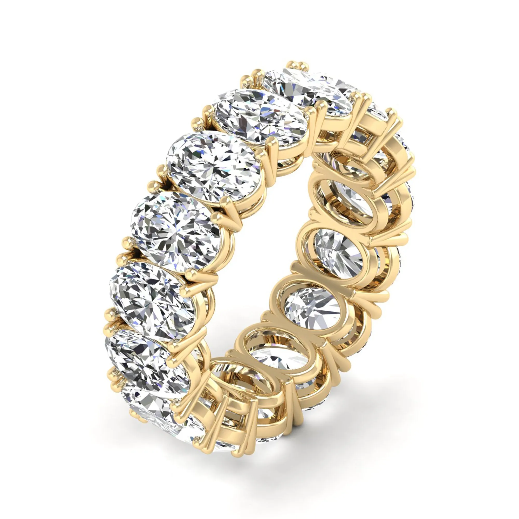 Oval Lab Diamond Eternity Band