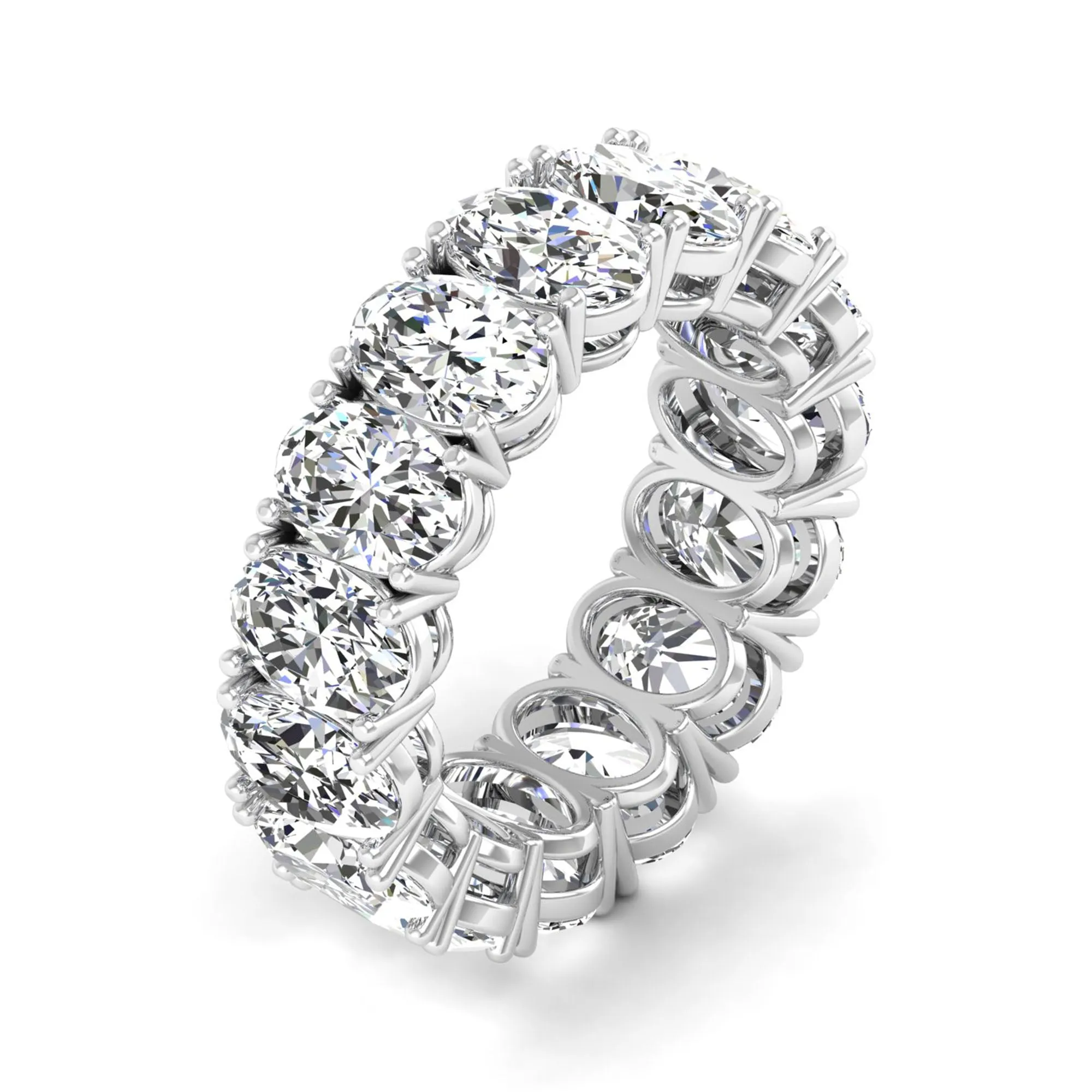Oval Lab Diamond Eternity Band