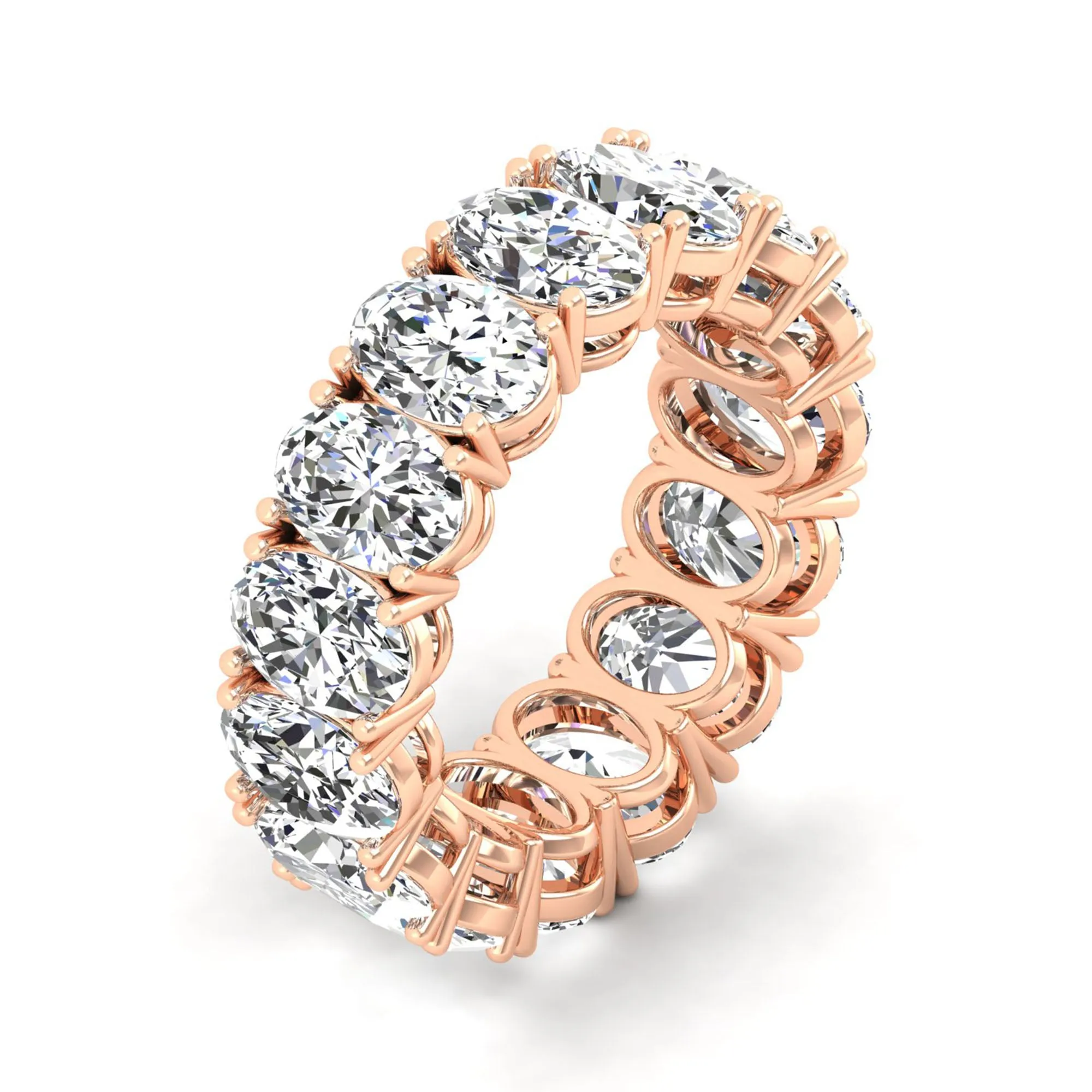 Oval Lab Diamond Eternity Band