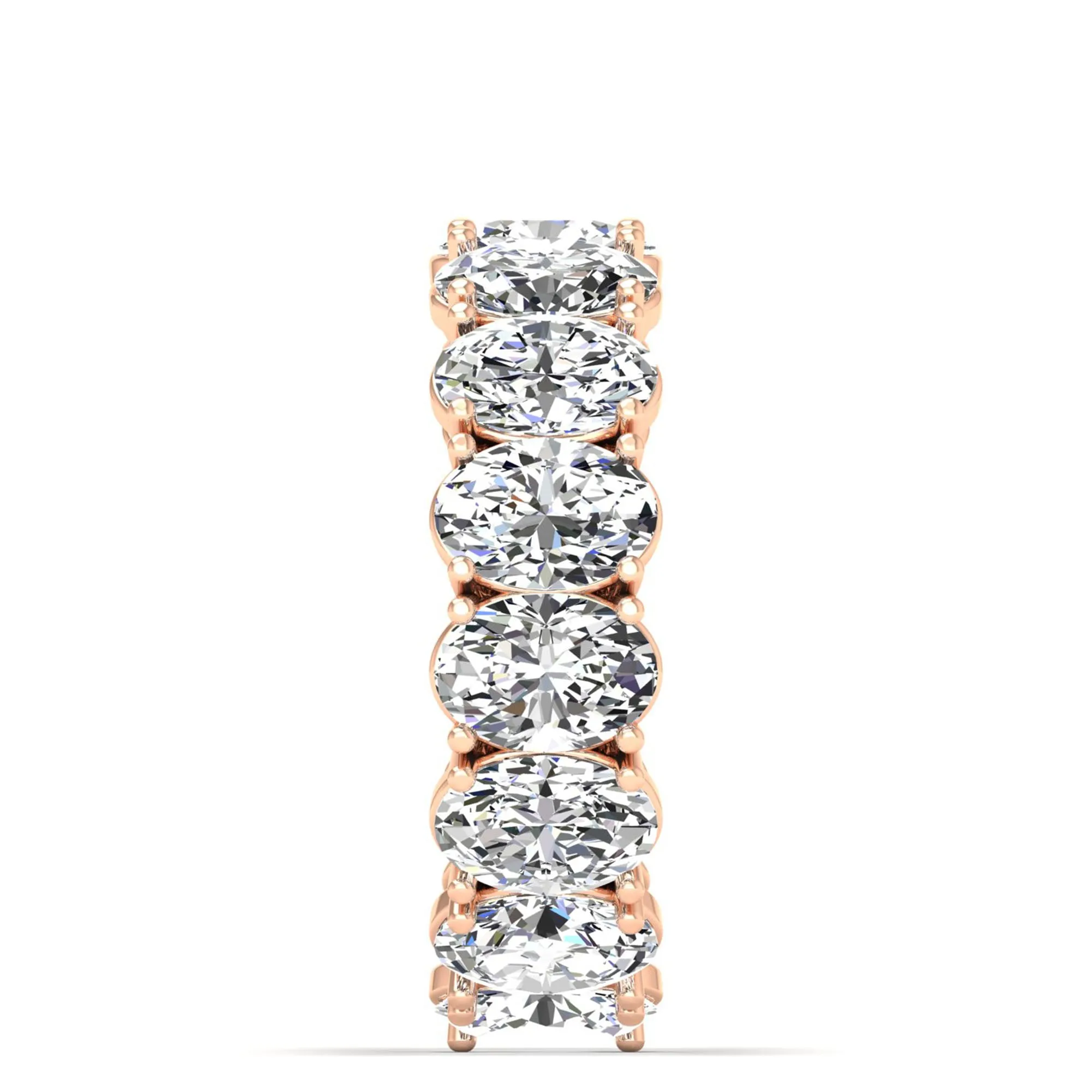 Oval Lab Diamond Eternity Band