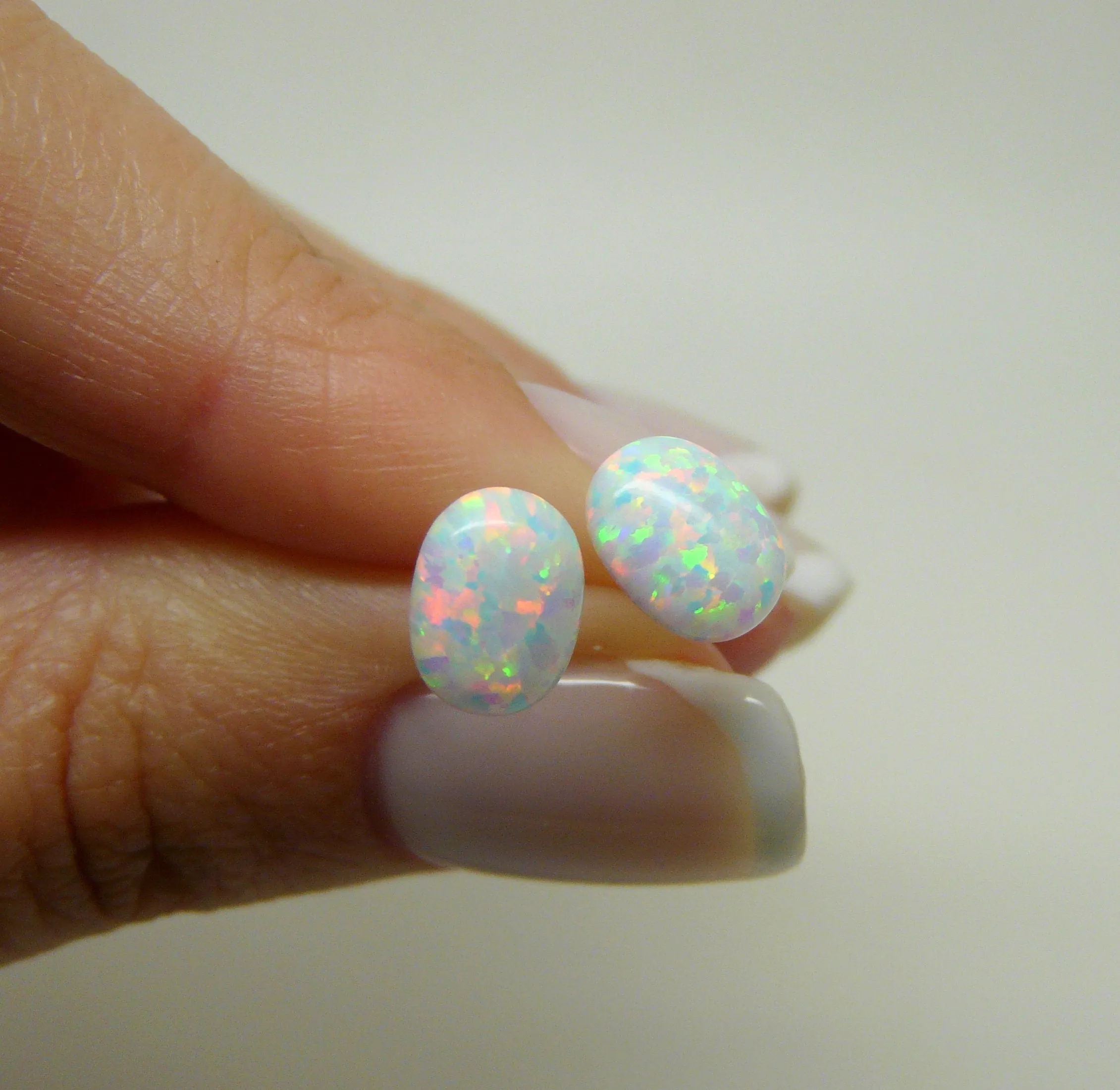 Oval Opal Stud Earrings – Timeless Elegance