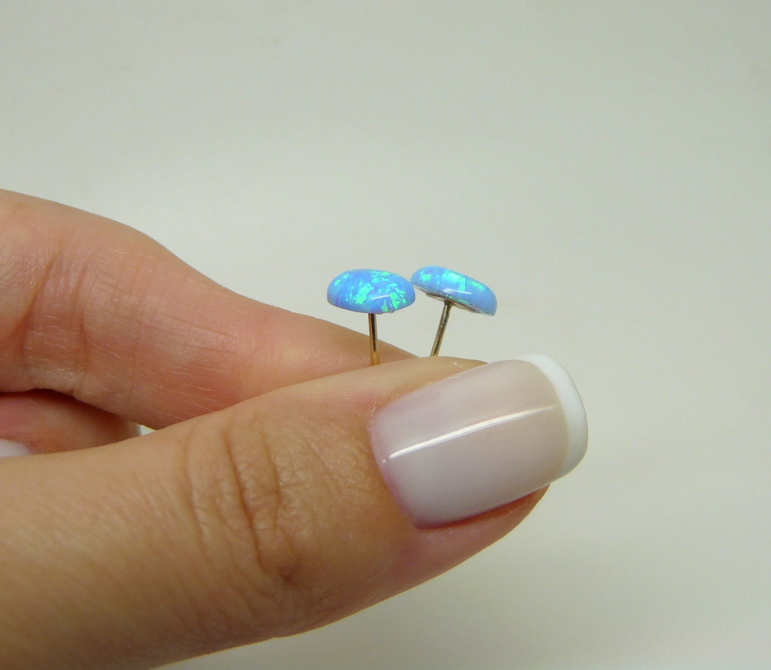 Oval Opal Stud Earrings – Timeless Elegance