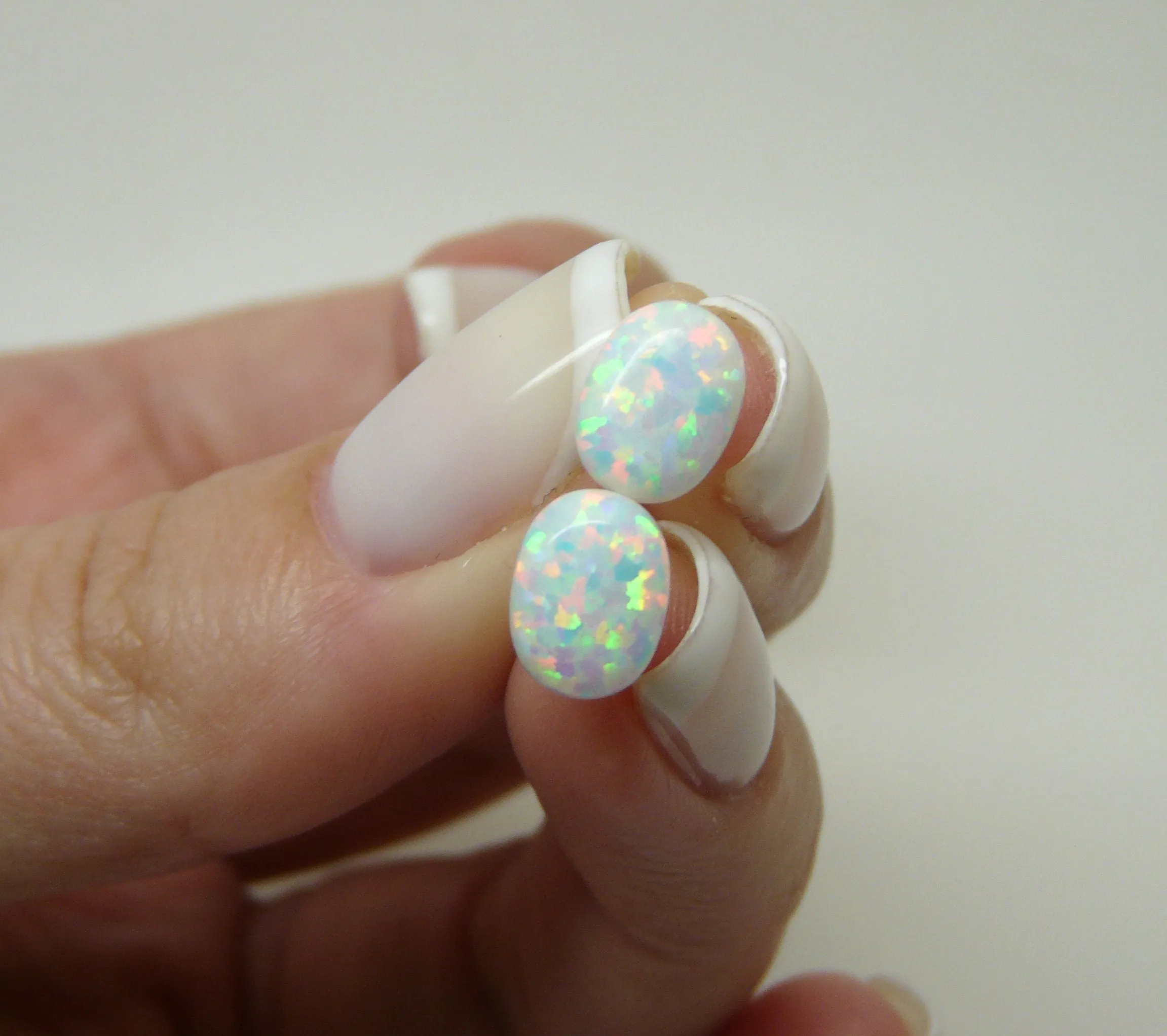Oval Opal Stud Earrings – Timeless Elegance