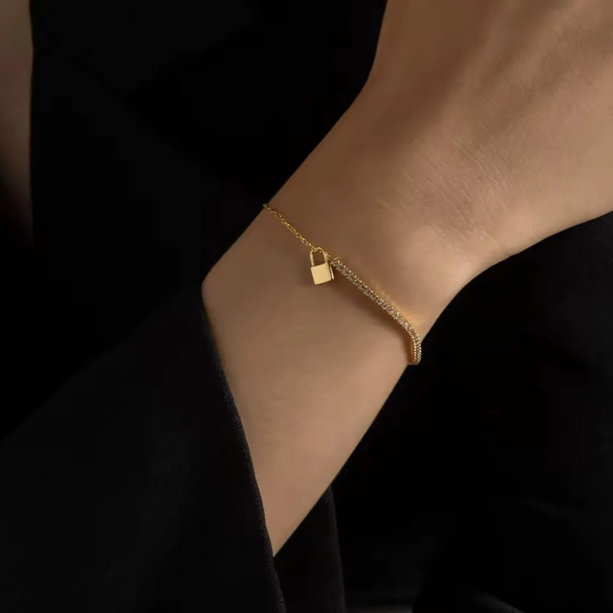 Padlock Tennis Bracelet