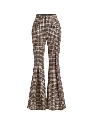 Palma Trousers with Timeless Plaid Design in Multicolor